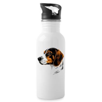 Beagle Welpe Beagles Süßer Hund English Beagle - Trinkflasche mit integriertem Trinkhalm - Weiß - Rechts