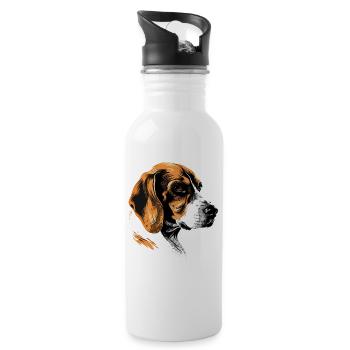 Beagle Welpe Beagles Süßer Hund English Beagle - Trinkflasche mit integriertem Trinkhalm - Weiß - Rechts
