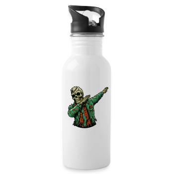 Dabbing Zombie Funny Dabbing Design - Water bottle with straw - white - Right
