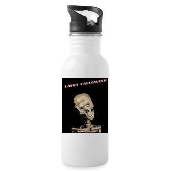 Squelette drôle pour Halloween - Gourde avec paille intégrée - blanc - Droite