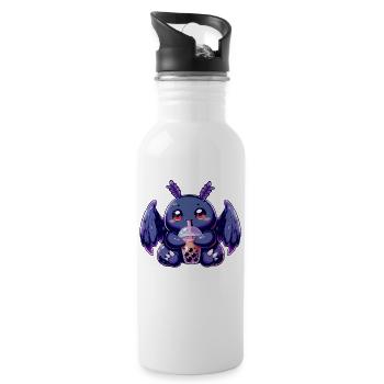 Mothman Bubble Tea - Trinkflasche mit integriertem Trinkhalm - Weiß - Rechts