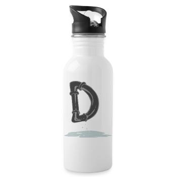 rohr d - Trinkflasche mit integriertem Trinkhalm - Weiß - Rechts