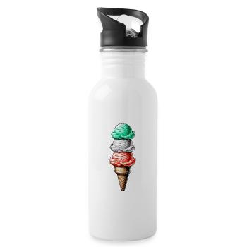 Ciao Bella - Trinkflasche mit integriertem Trinkhalm - Weiß - Rechts