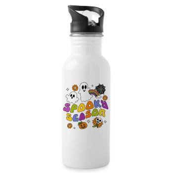 Spooky Season - Trinkflasche mit integriertem Trinkhalm - Weiß - Rechts