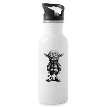 Halloween Gnome Outfit Gruseliges Monster Design - Trinkflasche mit integriertem Trinkhalm - Weiß - Rechts