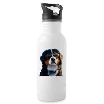 Bouvier bernois Chiens mignons Bouvier suisse - Gourde avec paille intégrée - blanc - Droite