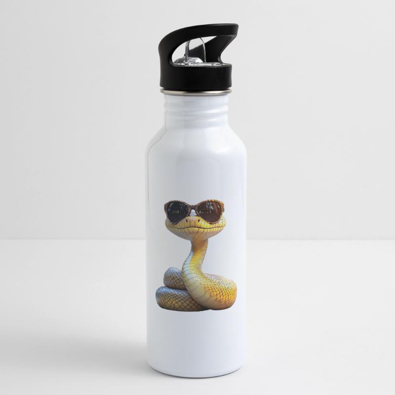 Serpent Python Cobra Mamba Serpent à sonnettes Serpent Gourde avec paille intégrée