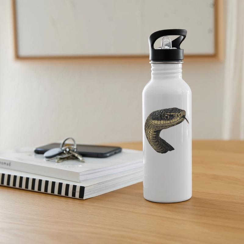 Snake Python Cobra Mamba Rattlesnake Snake Water bottle with straw