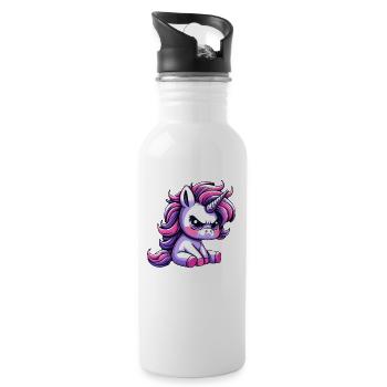 Heid Ned - Trinkflasche mit integriertem Trinkhalm - Weiß - Rechts