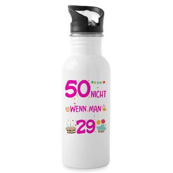 50 isn't so bad if you look like - Water bottle with straw - white - Right