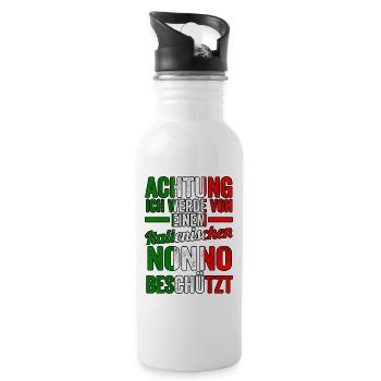 Italia Italiener Opa Nonno Italienisch Italien - Trinkflasche mit integriertem Trinkhalm - Weiß - Rechts