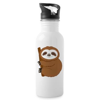 Sloth - Water bottle with straw - white - Right