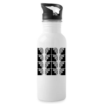 Nouveau design - Gourde avec paille intégrée - blanc - Droite