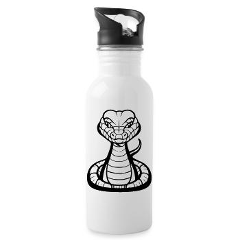 serpent - Gourde avec paille intégrée - blanc - Droite