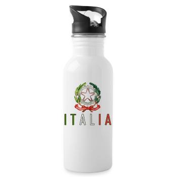 Italie Italien Italien Italie - Gourde avec paille intégrée - blanc - Droite