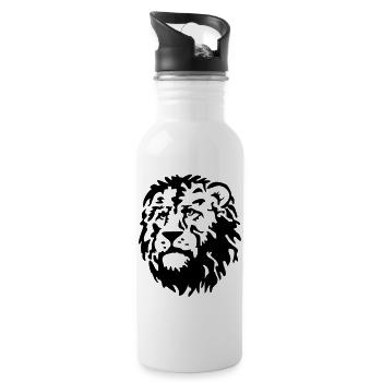 Loewe cat - Water bottle with straw - white - Right