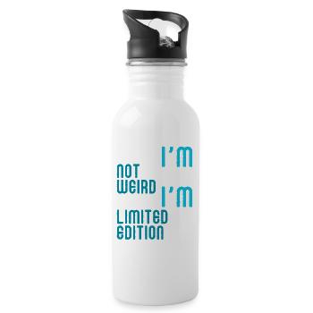 I'm not weird I'm limited edition - Water bottle with straw - white - Right