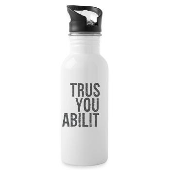 trust your ability - Water bottle with straw - white - Right