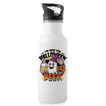 Lustiger Geist I'm here for Halloween Beer - Water bottle with straw - white - Right