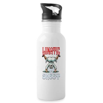 Funny Ghost Design Humorous Sarcastic - Water bottle with straw - white - Right
