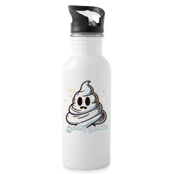 Drôle Effrayant Dookie Caca Pile Fantôme - Gourde avec paille intégrée - blanc - Droite