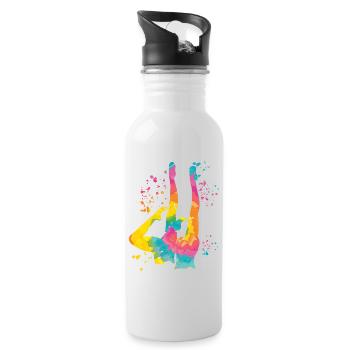 Artistic Swim Team Synchronschwimmen - Trinkflasche mit integriertem Trinkhalm - Weiß - Rechts