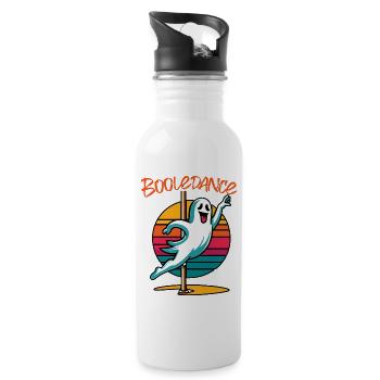 Funny Boolean Dance Saying Pole Dance Ghost - Water bottle with straw - white - Right