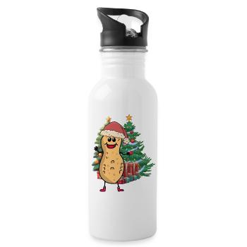 Cacahuète Arbre de Noël Noël Enfant Enfants Noix - Gourde avec paille intégrée - blanc - Droite