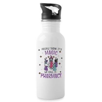 Apotheke | Pharmacy Magic - Trinkflasche mit integriertem Trinkhalm - Weiß - Rechts