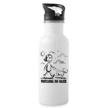 Pitbull Pet Dog Amoureux des animaux - Gourde avec paille intégrée - blanc - Droite