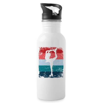 Figure Skating Figure Skating Skating - Water bottle with straw - white - Right