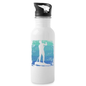 Stand Up Paddling Stand Up Board Sup - Trinkflasche mit integriertem Trinkhalm - Weiß - Rechts