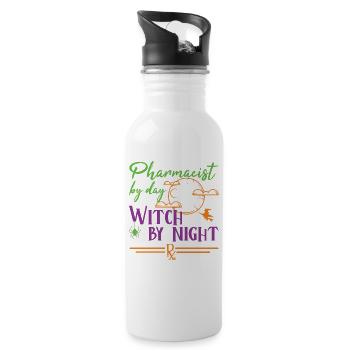 Apothecary Halloween | Witch by Night - Water bottle with straw - white - Right