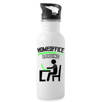 Work Office Home Office Loading - Water bottle with straw - white - Right