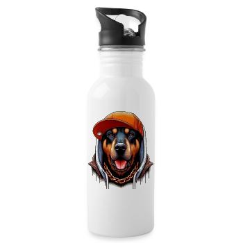 Dog - Water bottle with straw - white - Right