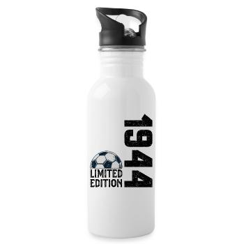 Limited edition football to celebrate 80 years - Trinkflasche mit integriertem Trinkhalm - Weiß - Rechts