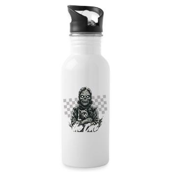 gruseliHalloween: A scary with the cat - Water bottle with straw - white - Right