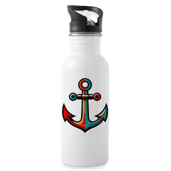 An Anchor - Water bottle with straw - white - Right