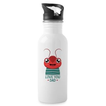 Love You Dad - Homard - Gourde avec paille intégrée - blanc - Droite