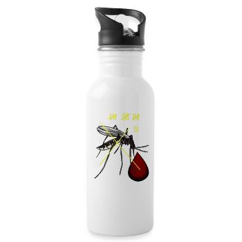 Moustiques chasse moustiques insectes suceurs de sang sang - Gourde avec paille intégrée - blanc - Droite