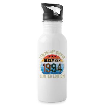 Legends Are Born In December 1994 Limited Edition - Trinkflasche mit integriertem Trinkhalm - Weiß - Rechts