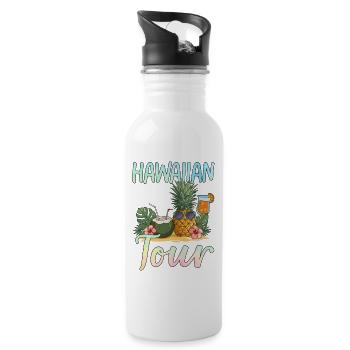 Hawaiian Girls Tour - Water bottle with straw - white - Right