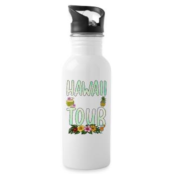 Hawaii Girls Tour - Trinkflasche mit integriertem Trinkhalm - Weiß - Rechts