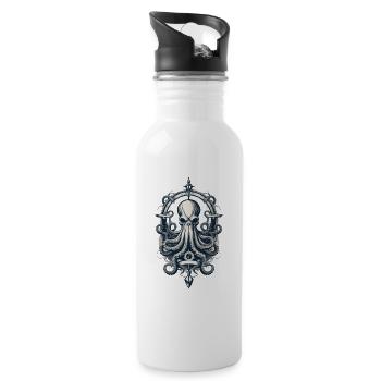 Octopus Sea Monster Hobby Pêcheur Marin - Gourde avec paille intégrée - blanc - Droite