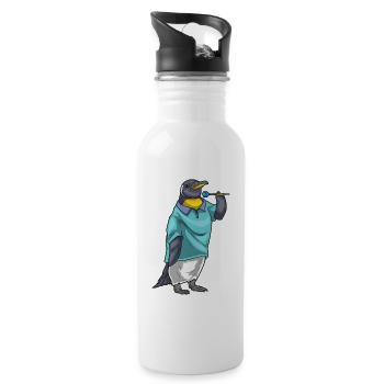 Pingouin Dart Dart - Gourde avec paille intégrée - blanc - Droite