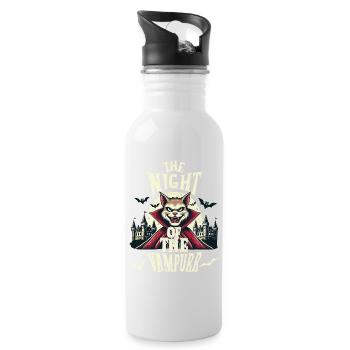 The Night of the Vampire Cat Mysticism - Water bottle with straw - white - Right