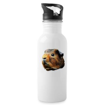 Cochon d’Inde Rongeurs Capybara Rongeur mignon - Gourde avec paille intégrée - blanc - Droite