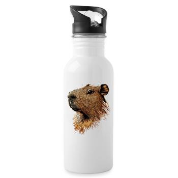 Capybara Be Capy Capybara Drôle Capybara - Gourde avec paille intégrée - blanc - Droite