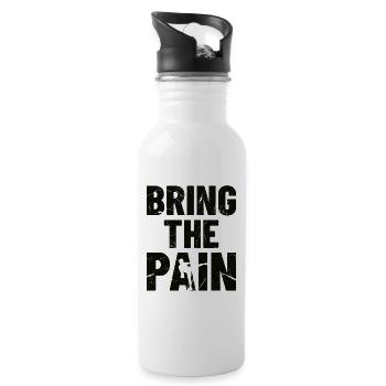 BRING THE PAIN - Boxe, Fightwear Idée cadeau - Gourde avec paille intégrée - blanc - Droite