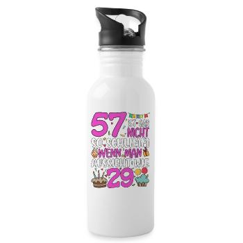 57 is not so bad - Water bottle with straw - white - Right